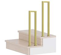 AEGCAOJH Main Courante dorée Moderne pour escaliers, rampes de Porche Avant pour extérieur et intérieur, Tige de Support de Rampe d'escalier en Fer forgé pour loft, Couloir, Jardin, décorat