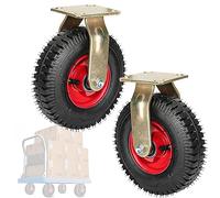 AEGCAOJH roulettes de Rechange pour boîte à Outils, Roue Industrielle pivotante Robuste de 8/10 Pouces, Caoutchouc thermoplastique, sans Traces de Sol, pour brouette/Diable/Chariot à Outils
