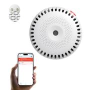 AEGISLINK Détecteur de fumée Connecté avec Pad Magnétique, ASW-IR, 1 Pièce | Supoort Magnétique, Mode nuit sans Clignotement LED, Notifications en Temps Réel