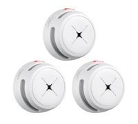 AEGISLINK Mini Détecteur de Fumée, Pile Scellée de 10 Ans, S500, Lot de 3 | Conforme au Norme EN 14604, Capteur Photoélectrique et Bouton Test/Silence