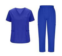 AEGJEGVD 2025 Ensemble Uniformes Femme Blouse - Uniforme Médical avec Haut et Pantalon Tenue Aide Soignante Professionnelle Vêtement Médical avec Poches Cadeau Maman Vêtements de Travail et Uniformes