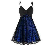 AEGJEGVD 2025 Robe Medievale Femme Steampunk Robe à Bretelles Manches en dentelle Elegant A-Line Victorienne Steampunk Gothique deguisement Grande Taille Robes de Bal Punk pour Carnaval Pas Cher