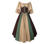 AEGJEGVD 2025 Soldes Robe Médiévale Femme Renaissance Rétro Robe de Fête Costumes Femmes Cosplay Déguisement Carnaval Victorien Robes Halloween Carnaval Robes Parti Costume Gothique Femmes Pas Cher