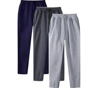 AEGJEGVD 3 Lots Pantalon Jogging Homme Pas Cher Bas de Jogging Hommes Soldes Pantalons de Loisirs Taille Élastique avec des Poches Décontracté Activewear Sportswear Pant de Travail Cargo Pas Cher
