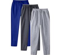 AEGJEGVD 3 Lots Pantalon Jogging Homme Pas Cher Bas de Jogging Hommes Soldes Pantalons de Loisirs Taille Élastique avec des Poches Décontracté Activewear Sportswear Pant de Travail Cargo Pas Cher