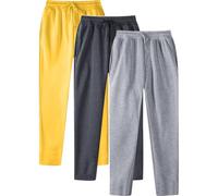 AEGJEGVD 3 Lots Pantalon Jogging Homme Pas Cher Bas de Jogging Hommes Soldes Pantalons de Loisirs Taille Élastique avec des Poches Décontracté Activewear Sportswear Pant de Travail Cargo Pas Cher