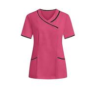 AEGJEGVD Blouse Infirmiere Femme Tunique Uniforme Medicale Haut D'infirmière Uniforme De Travail Top Médicale d'été Vêtements de Travail et Uniformes Tenue Infirmiere Professionnelle