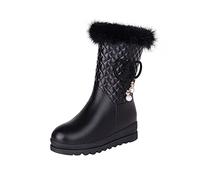 AEGJEGVD Bottes De Neige Femme Hiver Randonnée Bottines Fourrées Chaude Boots Antidérapantes Neige Botte Ski Hiver Fourrure Bottines Chaussures Extérieur Antidérapant Bottine pour tous les jours