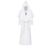 AEGJEGVD Cape à Capuche Longue pour Femme Homme Mariée Mariage Poncho Costume Medieval Femmes Cape Manteau Médiéval Unisexe Déguisement de Halloween Noël Carnaval Pas Cher