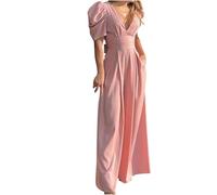 AEGJEGVD Combinaison Chic Femme Soirée Mariage Soldes D'Été Salopette Pantalon Léger et Décontracté Combinaison Femmes Grande Taille Pantalon Large Ample et Respirant Été Salopettes Playsuit Pas Cher