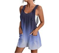AEGJEGVD Combinaison Femme Été sans Manches Casual Combishort Femmes Bretelles Spaghetti Salopette Short Chic et Élégant Jumpsuit Loose Playsuit Soldes D'Été Décontracté Salopettes de Plage Rompers