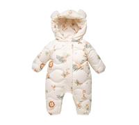 AEGJEGVD Combinaison Polaire Enfant Une Pièce avec Capuche, Pilote Combinaisons de Neige Bebe Fille Manteau d'hiver Polaire Grenouillère Bébé Enfant Hiver Chaude Vêtements de Ski 0-3 ans