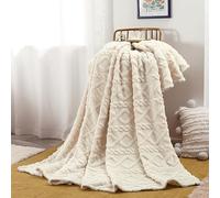 AEGJEGVD Couverture Flanelle Plaid Canape en Fourrure Artificielle Super Douce, Polyvalente Couverture Polaire Chaude et Confortable pour Chambre Canapé Voyage Serviette de Bain Grande Taille