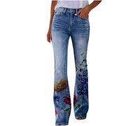 AEGJEGVD Jean Bootcut Taille Extensible Denim Femme Coupe Droite Straight Jeans Y2K Baggy Jambes Larges Pantalon en Denim Coupe Ample Pantalon Large Femmes Fluide ete Pas Cher Vetement Soldes D'Été