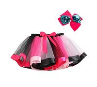 AEGJEGVD Jupes Filles, Jupes Tutu Arc-en-Ciel Pettiskirt Bowknot de Danse Performance pour Filles Déguisement Costume Robe de Fée Tutu Robe Jupes et Jupes-Shorts Fille pour Enfants