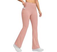 AEGJEGVD Legging Thermique Femme Polaire Pantalon de Randonnée d'hiver Yoga Bootcut Collant Thermique Pantalons évasé Taille Haute Doublé Polaire Leggings pour Exercice de la Vie Quotidienne
