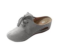 AEGJEGVD Mules et Sabots Femme à Bout Fermé Confortable Sandales Semelle Compensée pour Femmes Orthopédique Compensées Sandale Femme Été Chaussures Antidérapantes Orthopédiques Sabot de Plage