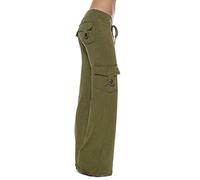 AEGJEGVD Pantalon Femme Taille Elastique Pantalon Patte d'Éléphant Femme, Pantalon Yoga Femme Fluide Évasé, Bootcut Yoga Pants, High Waist, Casual avec One Pocket, Idéal pour Quotidien et Yoga