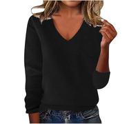 AEGJEGVD Pull Cachemire Femme Chic et Elegant Laine Ample Pulls Haut Tops Couleur Unie Haut Manche Longue Pull en Tricot Femme Hiver Col Rond Leger Chaud Pas Cher Décontractés Tunique Sweat Pullover