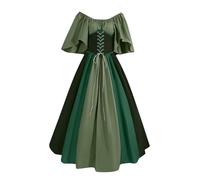AEGJEGVD Robe Victorienne Reine Femme Robe dentelle deguisement Medieval de SoiréE Vintage Grande Médiévale RéTro Dress Maxi à Manches Flares à Lacets Dress DéGuisement Carnaval Victorien Pas Cher