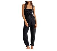 AEGJEGVD Salopette en Jean pour Femme - Coupe Ample - Coupe Droite - Jambes Larges - Stretch - Mode - Combinaisons et Combishorts Femmes Pas Cher - Vetement Soldes 2025 - Décontracté Baggy Jumpsuit