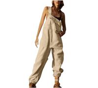 AEGJEGVD Salopettes et Pantalons de Ski Femme Soldes d'hiver 2025 Salopette Chaude en Polaire Combinaison Coupe Ample décontractée Sherpa Fleece Warm Overalls Combinaison Loose Fit Playsuits