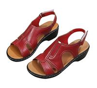 AEGJEGVD Sandales Orthopédique Femmes été Marche Femme Confortable Offre de Printemps Plateforme Chaussures de Plage Antidérapantes Respirantes Bohême Bout Ouvert Sandales avec Talon Bloc Vente Flash