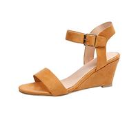 AEGJEGVD Sandales Orthopédiques Femmes Confortable Compensées Sandale à Bout Ouvert Été Légères Plateforme Vintage Mode Chaussures Plage & Piscine Chaussures Pas Cher Sandales Femme Sandale à Talon