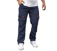 AEGJEGVD Soldes Pantalon de Travail Homme Cargo Stretch Pantalons Taille Elastique Décontractée Leger Ete Pants Mode Pantalon Jogging Survetement avec Poche Training Sportswear Randonnée Pas Cher