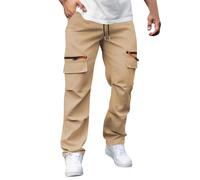 AEGJEGVD Soldes Pantalon de Travail Homme Cargo Stretch Pantalons Taille Elastique Décontractée Leger Ete Pants Mode Pantalon Jogging Survetement avec Poche Training Sportswear Randonnée Pas Cher