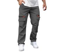 AEGJEGVD Soldes Pantalon de Travail Homme Cargo Stretch Pantalons Taille Elastique Décontractée Leger Ete Pants Mode Pantalon Jogging Survetement avec Poche Training Sportswear Randonnée Pas Cher