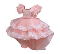 AEGJEGVD Soldes Robe Princesse Enfant Fille Dentelle Tulle en Sequins Anniversaire Robe pour La Fête Cérémonie Robes Formelle Fête d'anniversaire Mariage Demoiselle d'honneur Fille Âge pour 1-10 Mois