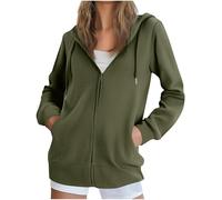 AEGJEGVD Sweat à Capuche Femme Zippé Hoodie Manches Longues Décontracté Pulls, Gilets et Sweats Chaud Chic Élégant Streetwear Oversize Grande Taille avec Poches Sport Fille Veste Sweatshirt Pas Cher