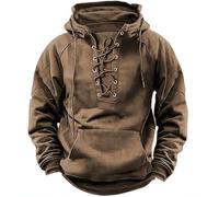 AEGJEGVD Sweat Homme à Capuche Lace Up Pull de Manches Longues Poche pour Hiver et Automne Sweatshirts Grandes Tailles Pull Chaud Décontracté Confortable, Pull de Travail Quotidien Sweats Pas Cher