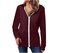 AEGJEGVD Sweatshirt à Capuche Femme Zippé Oversized Sweat Pulls Leger Chic Et Elegant Manteau Sweat-Shirt à Capuche Y2k Hoodie Manches Longues Temps Libre Sport Outdoor Sweats Veste Cardigan Pas Cher