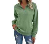 AEGJEGVD Sweatshirt sans Capuche Femme Zippé Oversized Sweat Pulls Leger Chic Et Elegant Manteau Sweat-Shirt Y2k Hoodie Manches Longues Temps Libre Sport Outdoor Sweats Veste Cardigan Pas Cher