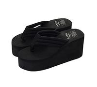 AEGJEGVD Tongs Compensee Femme Confortable Sandale Talon Chaussures de Plage Pas Cher Ventes Flash de Printemps Été Sandales Compensées Plateforme Orthopédique Femmes Cadeau Tong à Semelles épaisses