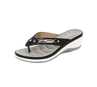 AEGJEGVD Tongs Femme Mode Orthopédique Confortable Soutien Voûte Plantaire Tongue Legere Yoga Mat Été Plage Piscine Flip Flop Douche Antidérapante Caoutchouc Semell Sandales Mode Femme Talon Compensé