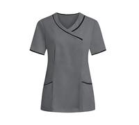 AEGJEGVD Tunique Médicale Femme Manche Courte Uniforme De Travail Blouse Medicale Tenue Infirmiere Professionnelle Uniforme D'infirmière Esthéticienne d'été Vêtements de Travail et Uniformes