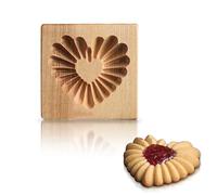 AEGYPIUS Moules à biscuits en bois pour Noël, 10 cm, motif cœur