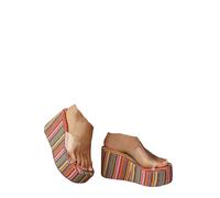 AEHAXGD Sandales compensées transparentes pour femme 2026 - Bout ouvert - Sandales décontractées à enfiler - Semelle souple - Pantoufles sexy avec sangle transparente - Sandales confortables tendance