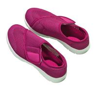 AEHO Basket Femme Chaussure de Marche sans Lacets Mesh Respirant Confortable Casual Sport Running Fitness Gym Sneakers Chaussures Large et Confortable pour Pieds Gonflés,Rose,39/245mm