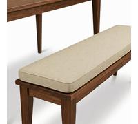 AEHO Coussin Banquette Housse Lin, 5cm Coussins Banc Coussin pour Véranda, Meubles Assise Galette De Banc Matelas pour Intérieur Et Extérieur,Beige,60x30x5cm