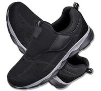 AEHO Femme Chaussures Orthopédiques Pied Large Homme Chaussures de Randonnée Basses Tennis Respirant Légères et Confortables de la Mode de Marche,Noir,42/260mm