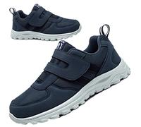AEHO Pantoufles orthopédiques Extra Larges réglables en Mousse à mémoire de Forme pour diabétique, œdème et Pieds enflés Chaussure Maison Antidérapant,Men Blue,44/270mm