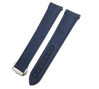AEHON Bracelet de montre 20 mm en toile avec fond en cuir pour Omega Seamaster 300 Speedmaster AT150 Planet Ocean Bracelet de montre en nylon pour homme et femme, 20 mm, Agate