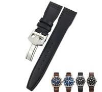 AEHON Bracelet de montre en cuir de veau pour IWC Mark LE PETIT PRINCE IW327004 IW377714 Big Pilot Accessoires Boucle pliante 20 mm 21 mm 22 mm, 20mm gold buckle, Agate