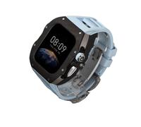AEHON Kit de modification de luxe pour montre Apple Watch Ultra 10 46 mm 42 mm en fibre de carbone Protection tendance pour iWatch Series 10 Bracelet de montre Fluororubber, 42MM