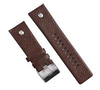 AEHON Nouveau 22 24 26 28mm Rivet Litchi Texture Véritable Bracelet En Cuir Pour Diesel Noir Marron Bracelet De Montre Bracelet Poignet Boucle, 26mm, Agate