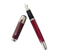 AEHON Stylo-plume bleu océan, vert, rouge, noir, papeterie, bureau, support lourd avec cadeaux d'écriture brillants uniques (I, avec 3 recharges noires)